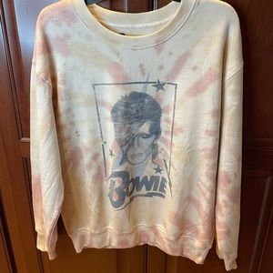 David Bowie Tie Dye Sweatshirt Size M NWT
